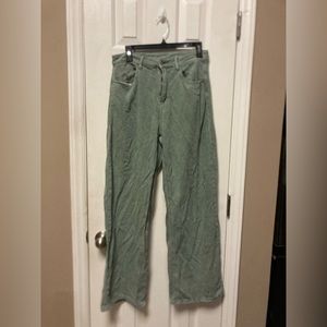 L Green Wide Leg Jeans